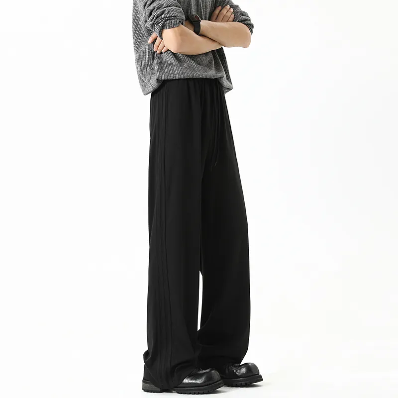 KIRHNE Casual Pants Unisex Black-3
