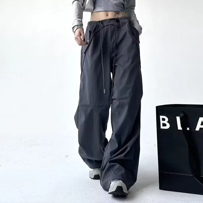 KIRHNE Casual Pants Unisex Light Gray-11