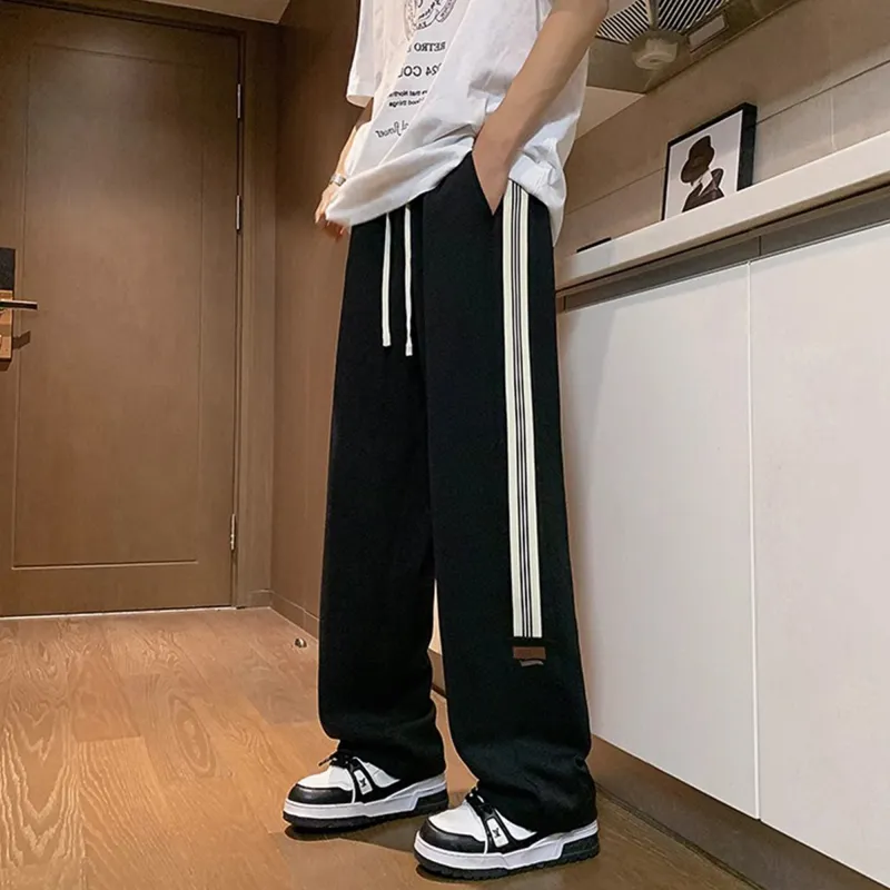 KIRHNE Casual Pants Unisex Black-2