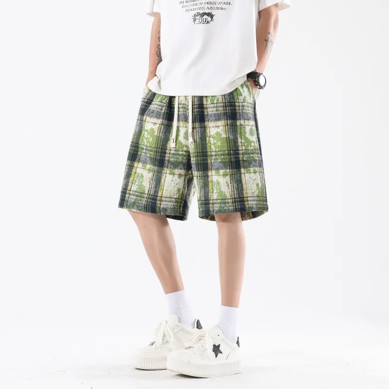 KIRHNE Casual Shorts Unisex Starclear Green-2