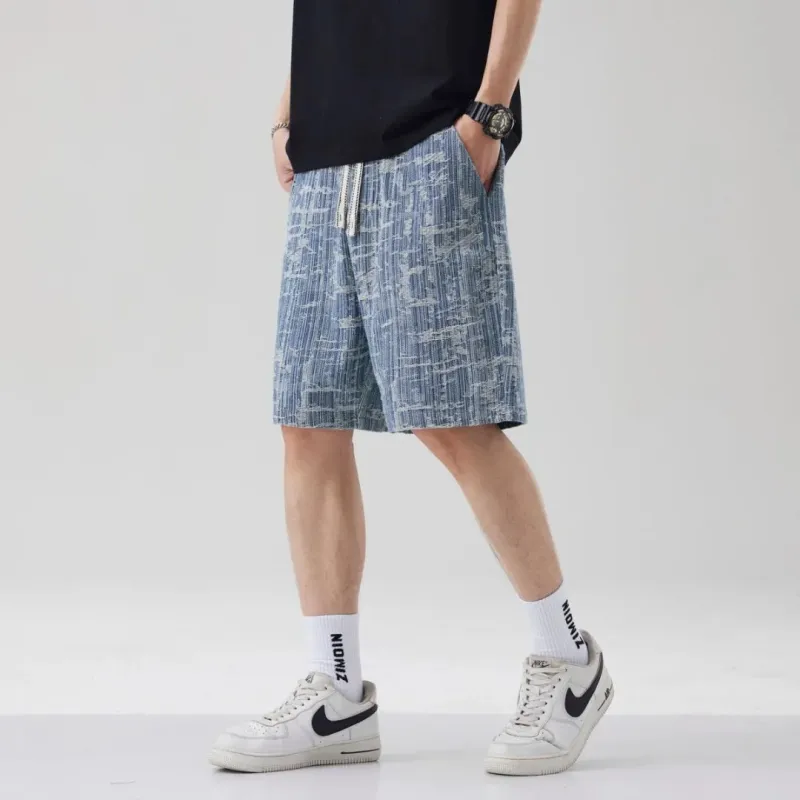 KIRHNE Casual Shorts Unisex Light Blue-3