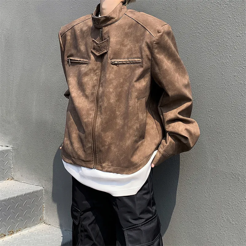 KIRHNE Leather Jacket Unisex Brown-1