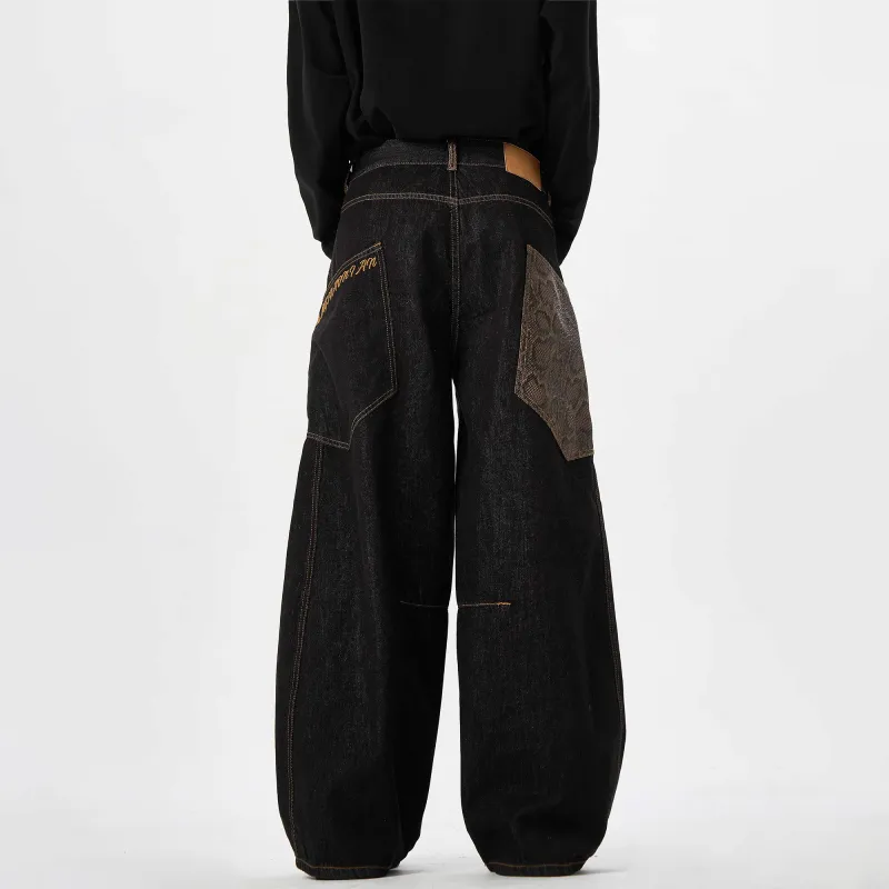 KIRHNE Jeans Unisex Black-3