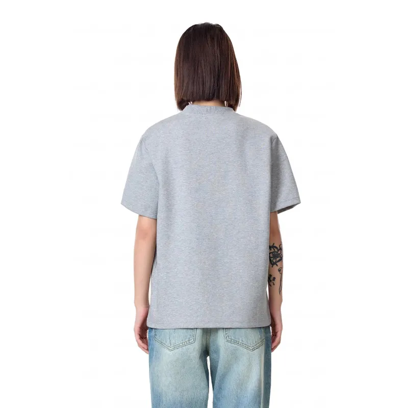 KIRHNE T Shirt Unisex White Heather Gray-5