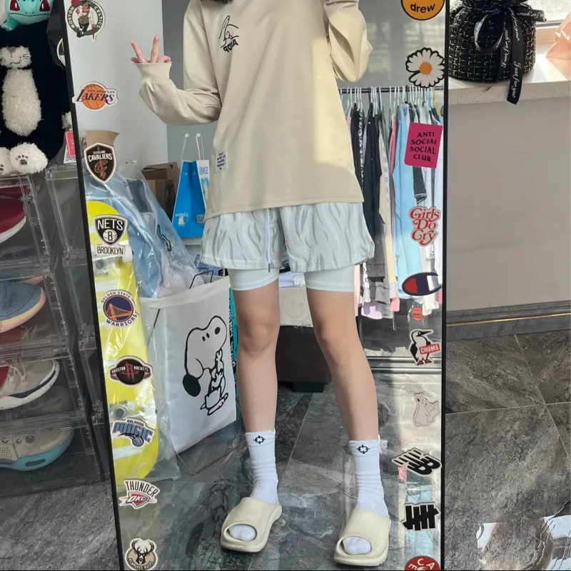 KIRHNE Casual Shorts Unisex Gray-5