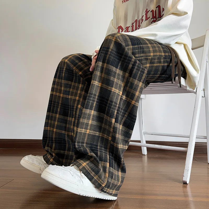 KIRHNE Casual Pants Unisex Burgundy-12