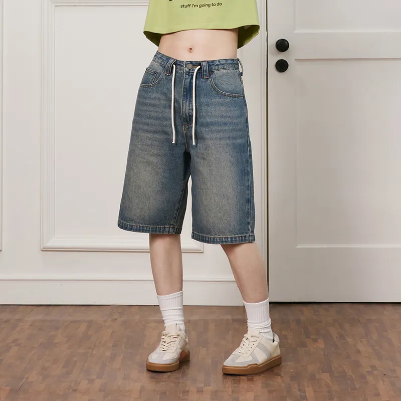 CONKLAB Denim Shorts Unisex Denim Blue-3