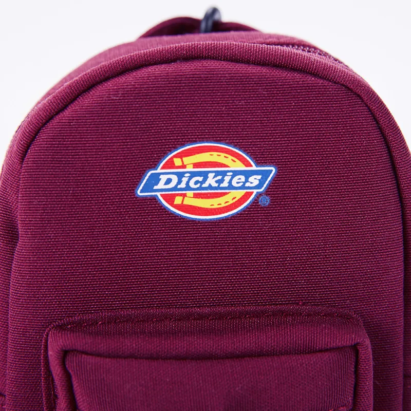 Dickies Polyester Key Pouch Regular Unisex Burgundy/Pumpkin Orange/Black-3