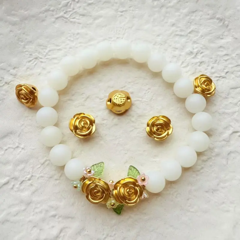 AWD White Jade Bodhi Bracelets Women's-5