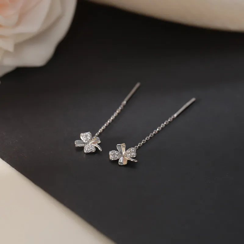 AWD S999 Fine Silver Drop Earrings Women's Silver-3