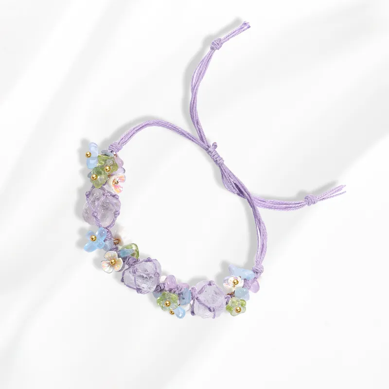 AWD White Crystal Rope Bracelets Women's-3