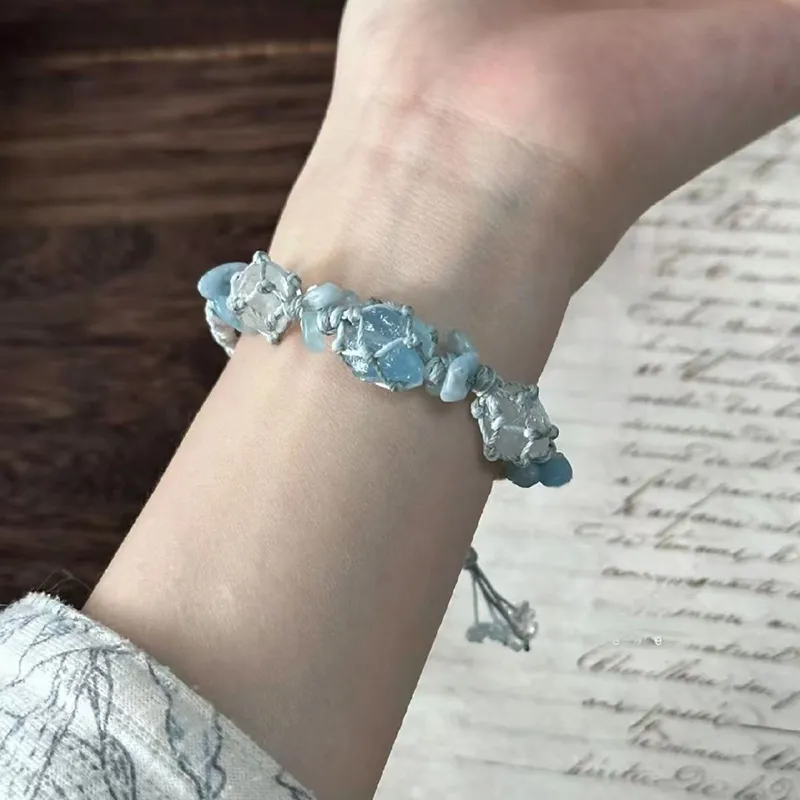 AWD White Crystal Rope Bracelets Women's-3