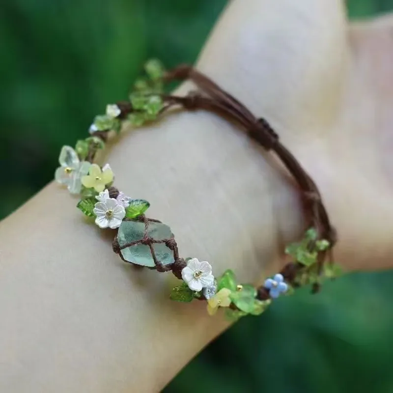 AWD White Crystal Rope Bracelets Women's-2