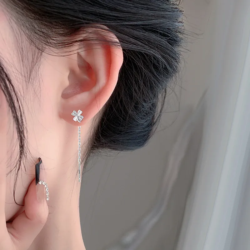 AWD S999 Fine Silver Drop Earrings Women's Silver-1