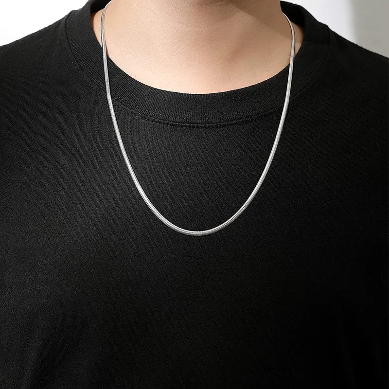AWD S925 Silver Necklaces Unisex-1