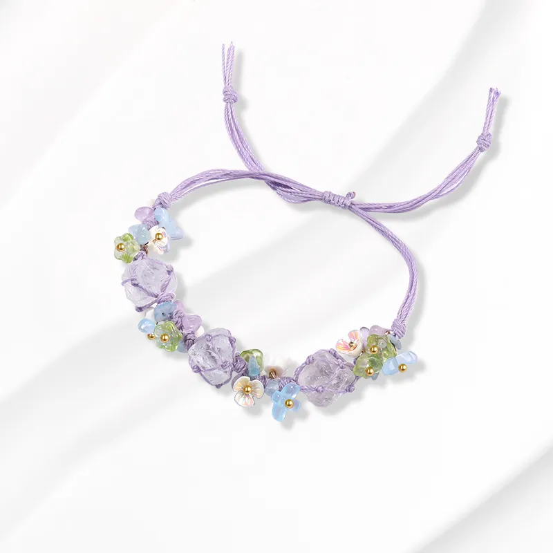 AWD White Crystal Rope Bracelets Women's-1