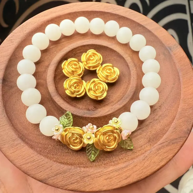 AWD White Jade Bodhi Bracelets Women's-6