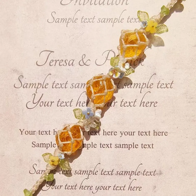 AWD Citrine Rope Bracelets Women's-2