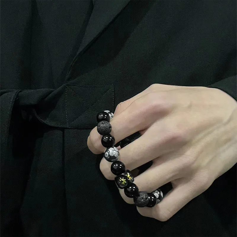 AWD Jade Bracelets Men Black-3