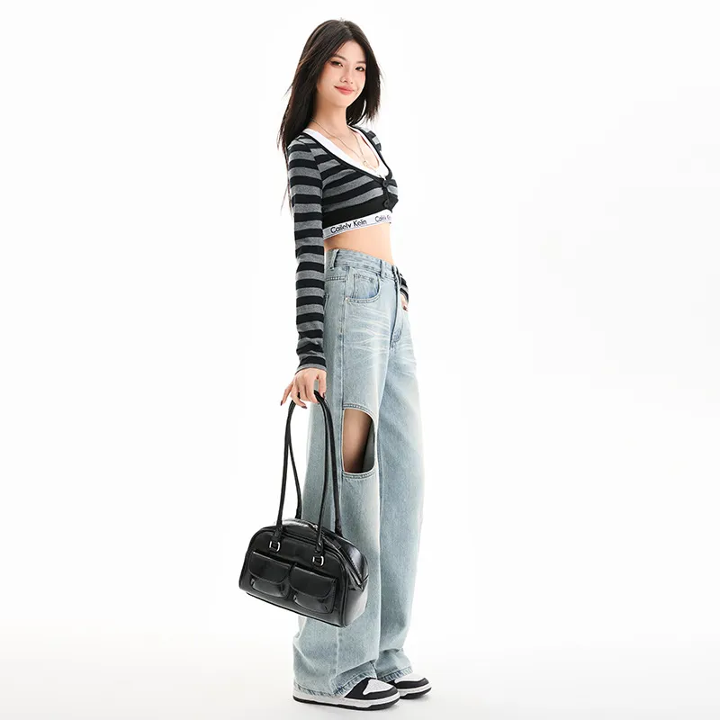 EOEI Jeans Women's Ice Blue-4