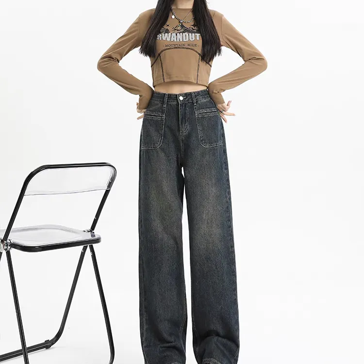 EOEI Jeans Women's Blue-5