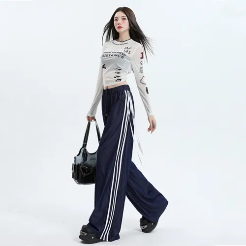 EOEI Casual Pants Women's Denim Blue