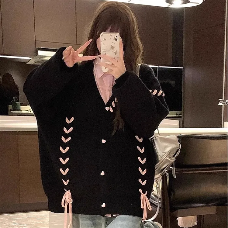 EOEI Knitted Fabric Cardigan Women's-5