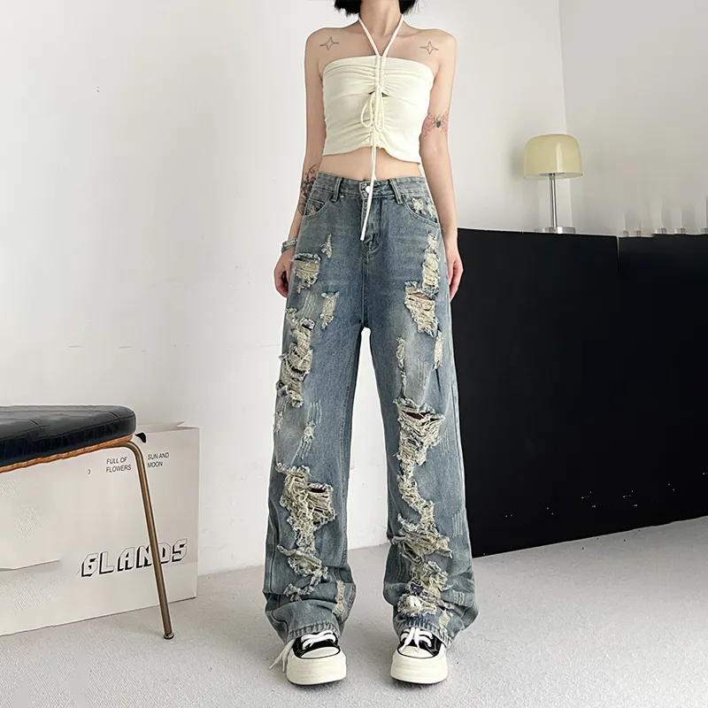 EOEI Jeans Women's Blue-4