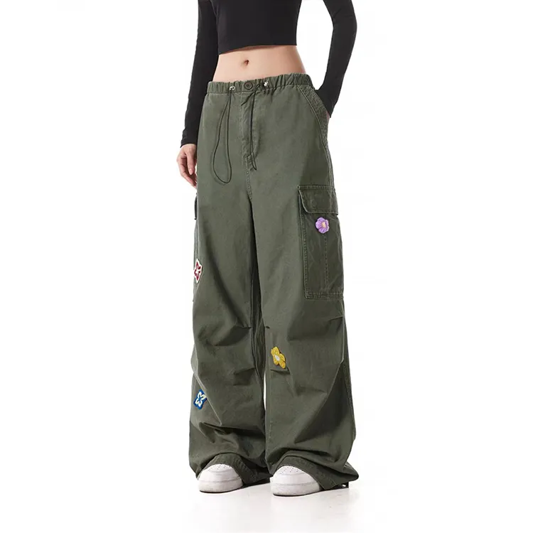 EOEI Cargo Pants Women's Army Green-2