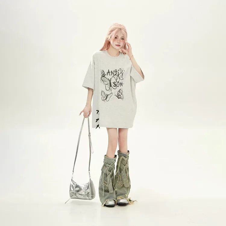 EOEI T Shirts Women's Light Gray-3