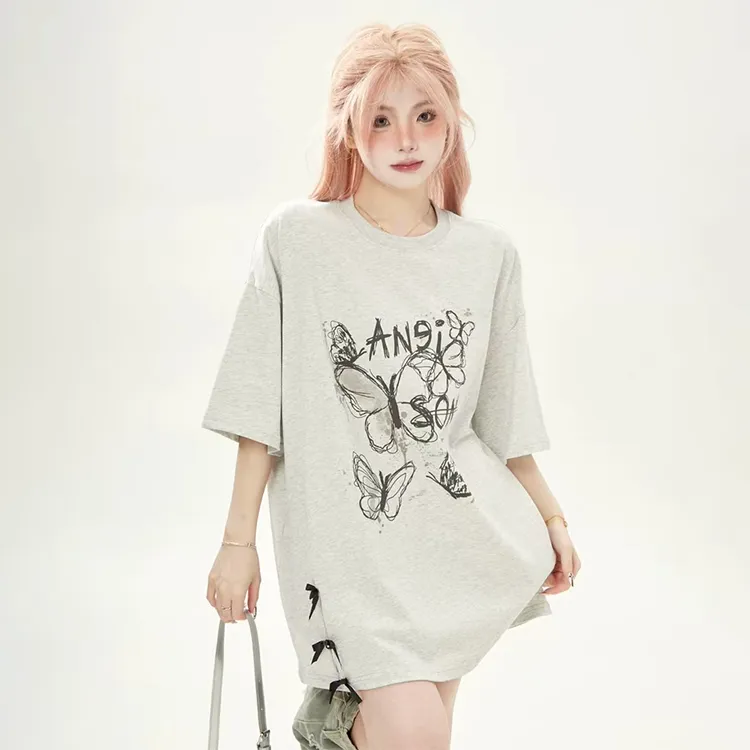 EOEI T Shirts Women's Light Gray-4