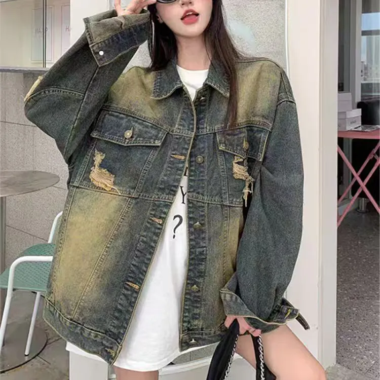 EOEI Denim Jacket Women's Black-3