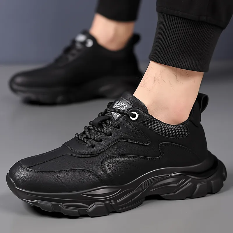 PTLS Slip Resistant Low Top Casual Shoes Men's Black-2