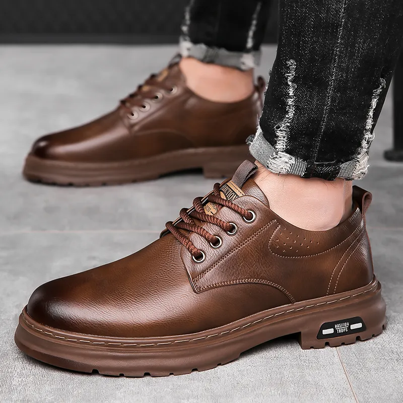 PTLS Men's Casual Shoes Men Low Top Black, Brown-7