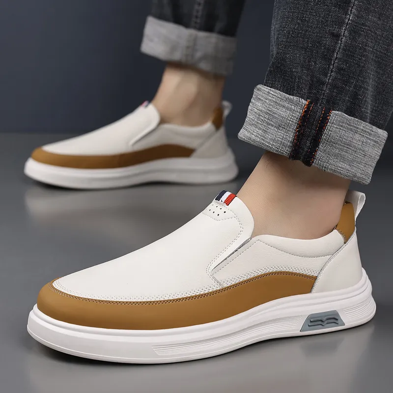 PTLS Men's Casual Shoes Men Low Top Brown/Yellow-1