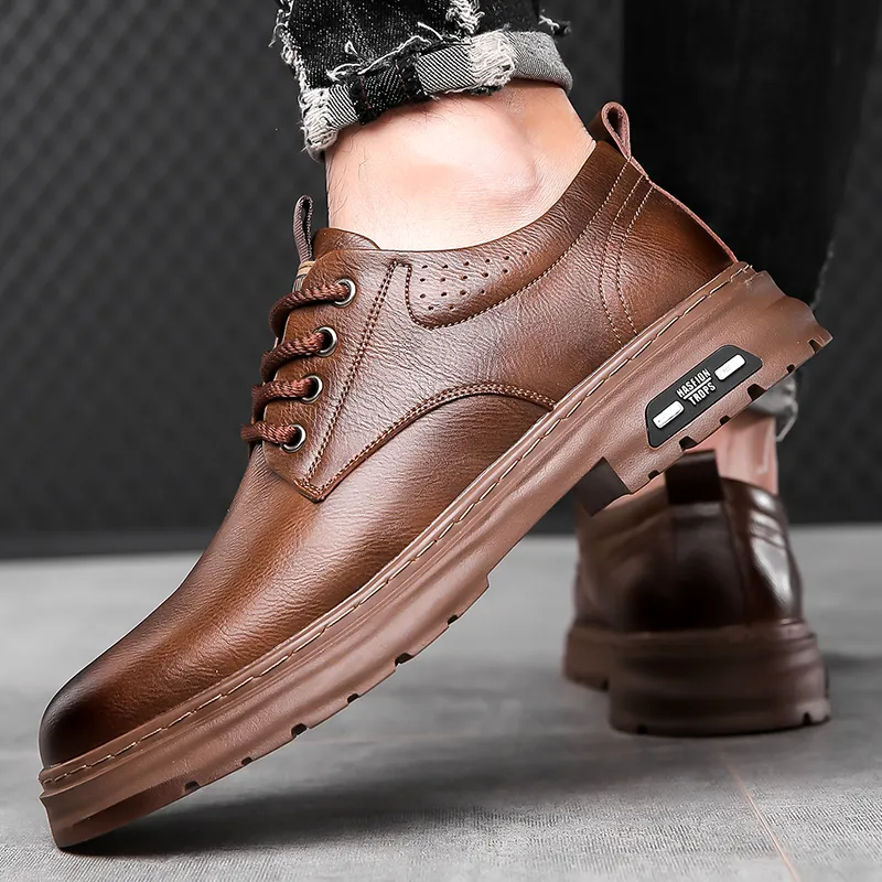 PTLS Men's Casual Shoes Men Low Top Black, Brown-8