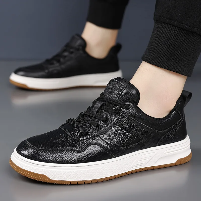 PTLS Skateboard Shoes Men Low Top Black, White-9