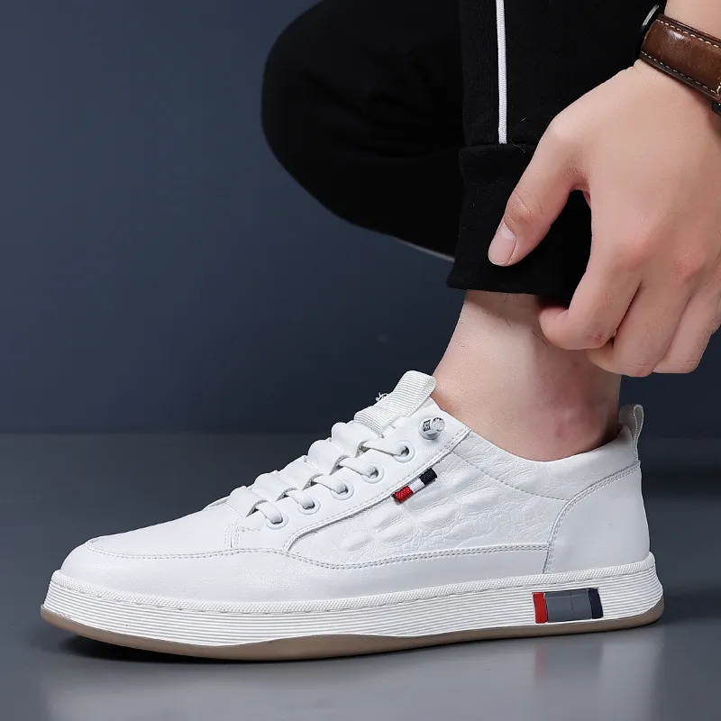 PTLS Skateboard Shoes Men Low Top White/Black-4