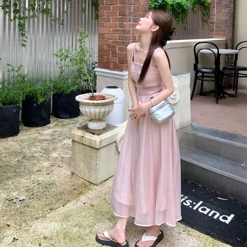 GTLA Slip Dresses Women's Pink-4