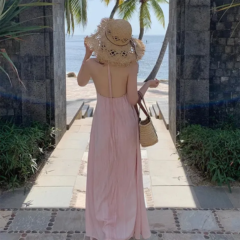 GTLA Slip Dresses Women's Pink-4