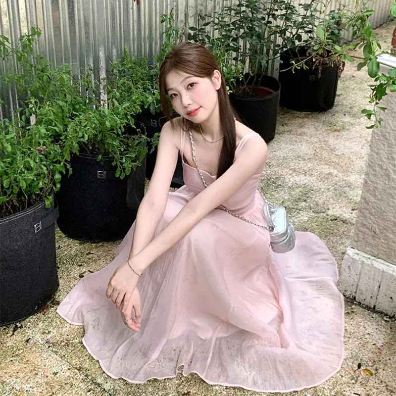 GTLA Slip Dresses Women's Pink-3