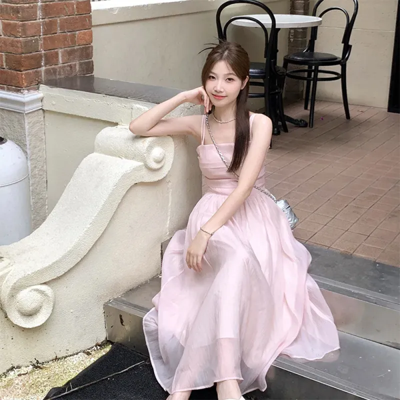GTLA Slip Dresses Women's Pink-1