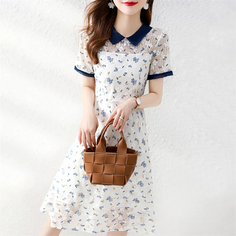 MRR&CO. Short Sleeved Dress Women's White-2