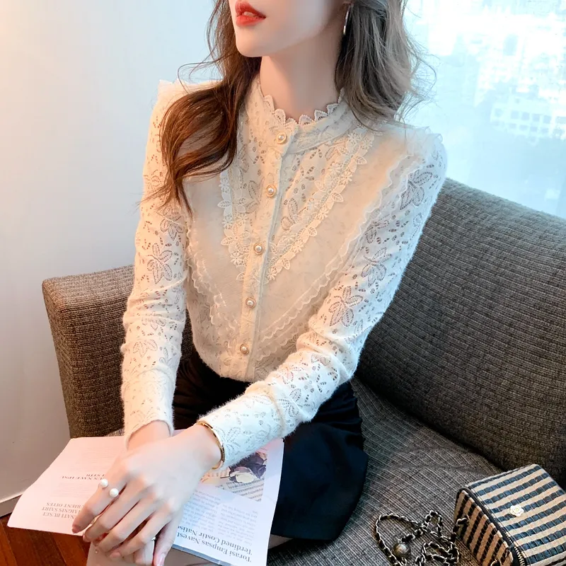 MRR&CO. Chiffon Shirts Women's Apricot-2