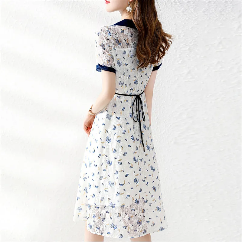 MRR&CO. Short Sleeved Dress Women's White-3
