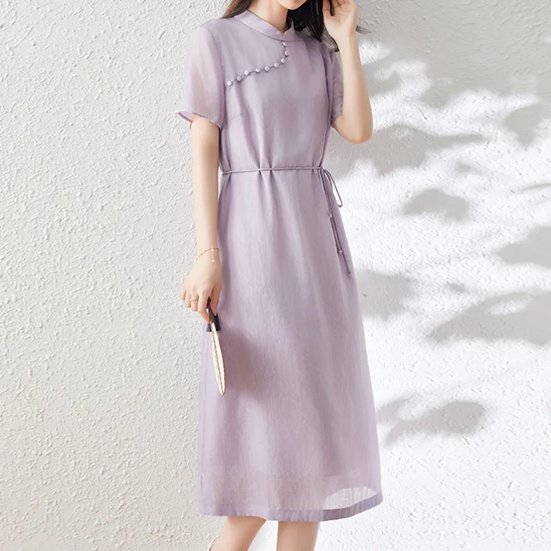 MRR&CO. Short Sleeved Dress Women's Purple-7
