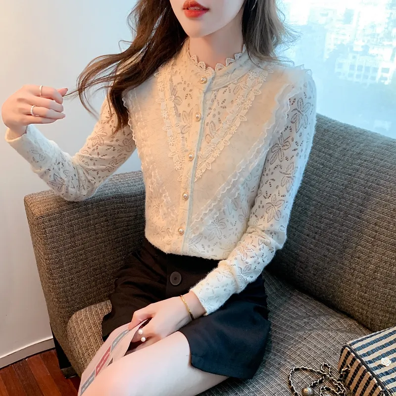 MRR&CO. Chiffon Shirts Women's Apricot-5
