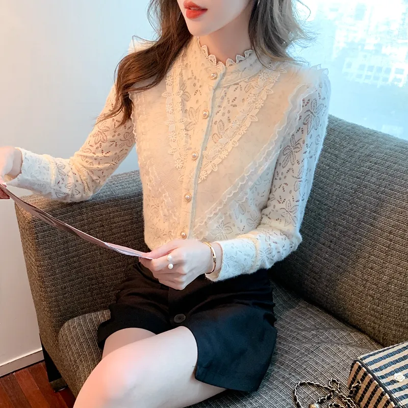 MRR&CO. Chiffon Shirts Women's Apricot-4