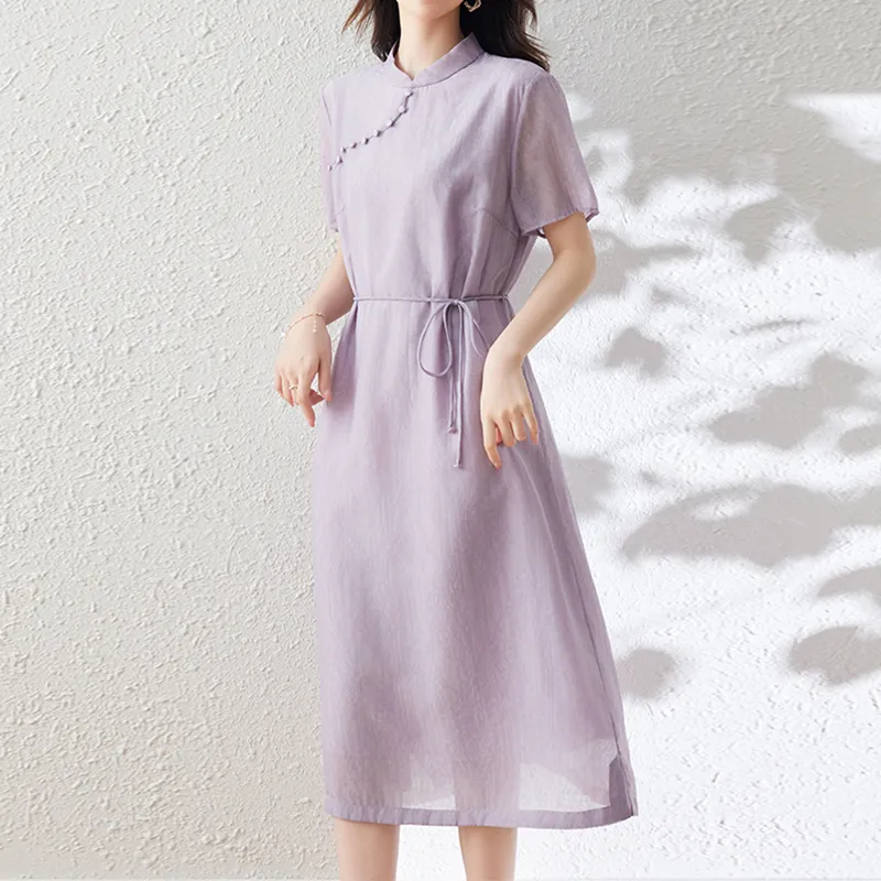 MRR&CO. Short Sleeved Dress Women's Purple-5