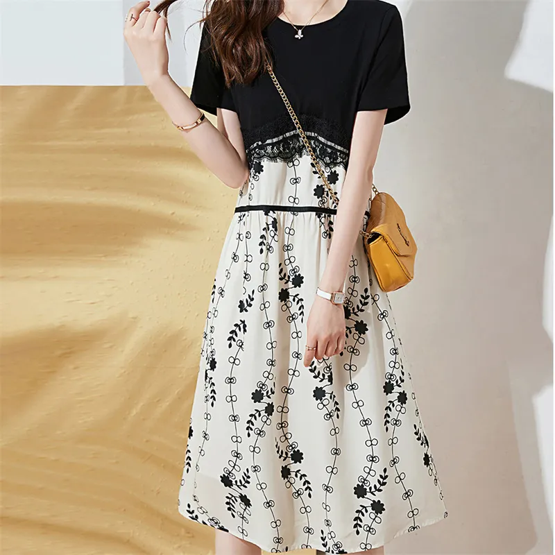 MRR&CO. Short Sleeved Dress Women's Black-5